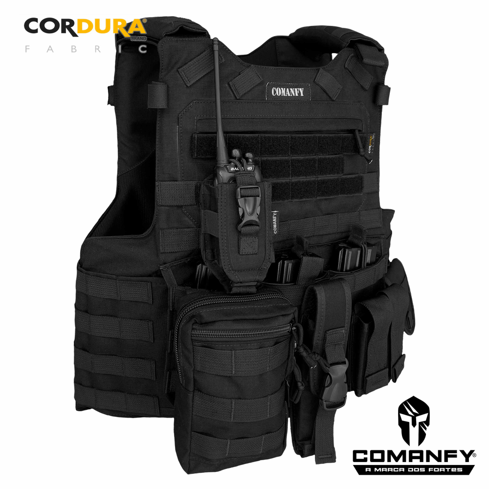 COMBO Nº3 CAPA DE COLETE PREDADOR G5 III-A CORDURA® 1000D RAIO - PRETO COMBO Nº3 CAPA DE COLETE PREDADOR G5 III-A CORDURA® 1000D RAIO - PRETO