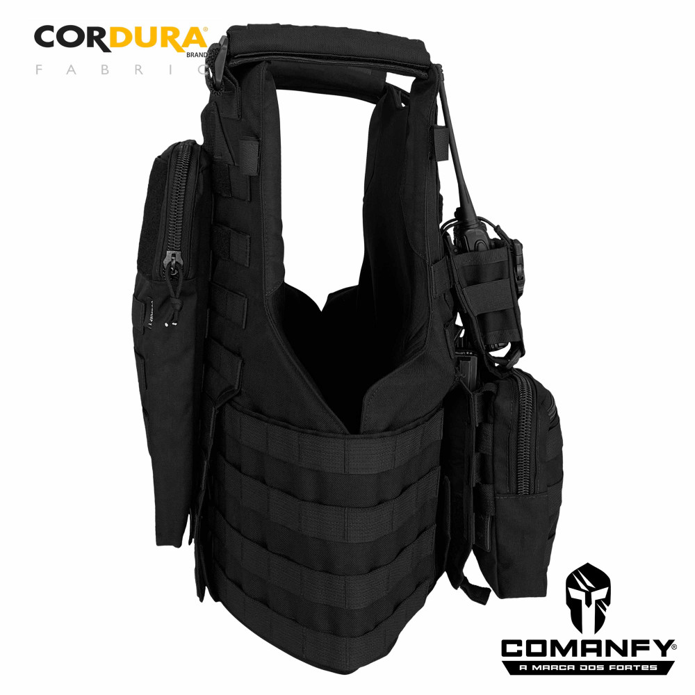 COMBO Nº3 CAPA DE COLETE PREDADOR G5 III-A CORDURA® 1000D RAIO - PRETO COMBO Nº3 CAPA DE COLETE PREDADOR G5 III-A CORDURA® 1000D RAIO - PRETO