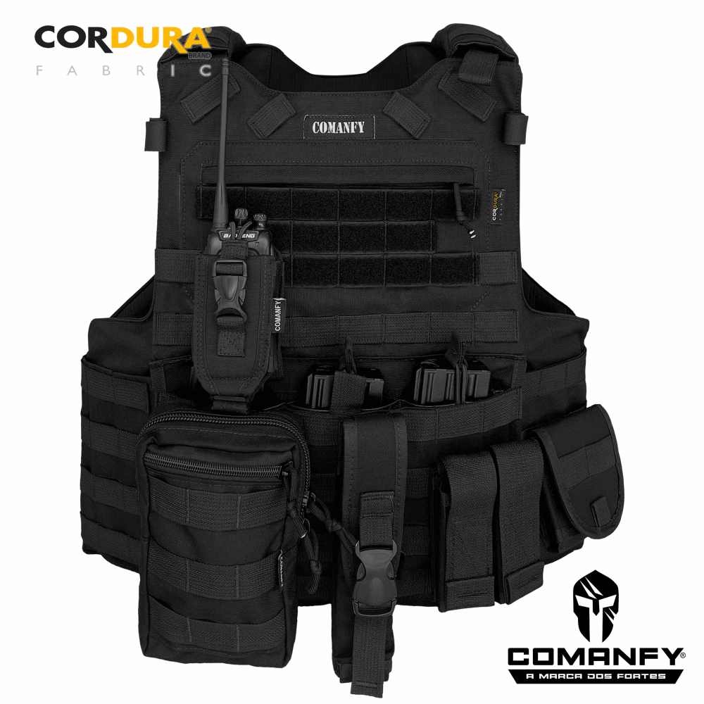 COMBO Nº3 CAPA DE COLETE PREDADOR G5 III-A CORDURA® 1000D RAIO - PRETO COMBO Nº3 CAPA DE COLETE PREDADOR G5 III-A CORDURA® 1000D RAIO - PRETO