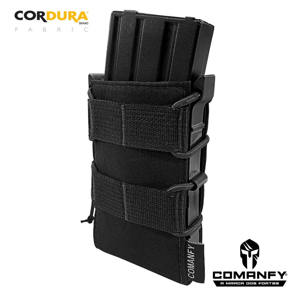 PORTA CARREGADOR FAST MAG 5.56 / 7.62 EM CORDURA® 1000D - PRETO